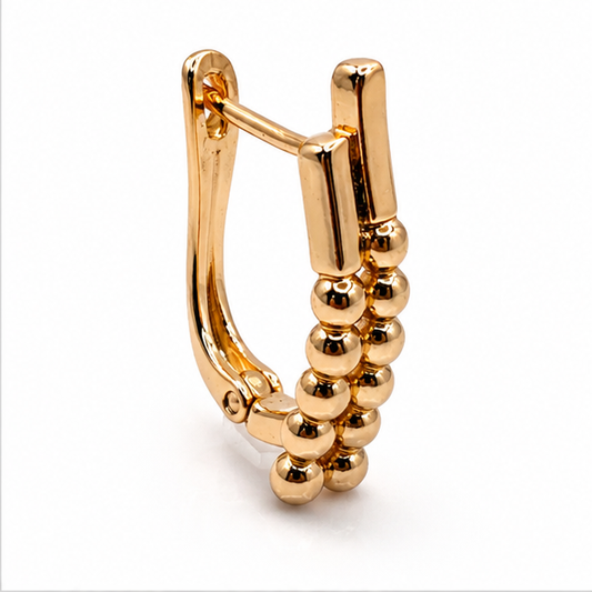 Arete Aros Siena de Esferas Oro Laminado 18K | Princess Magic