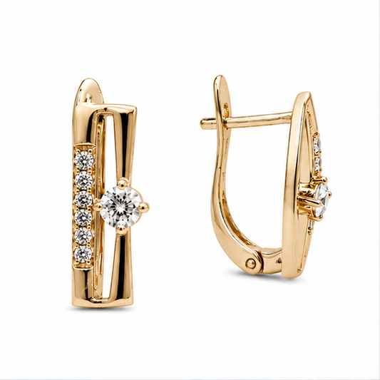 Arete Aros Siena Oro Laminado 18K | Princess Magic